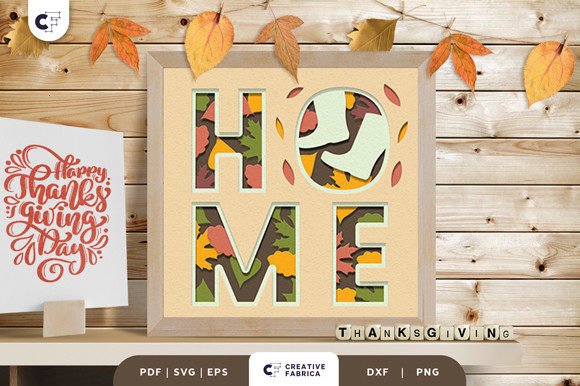 Autumn Boots HOME Layered Paper Cut β A 3D SVG for Thanksgiving Blog Design