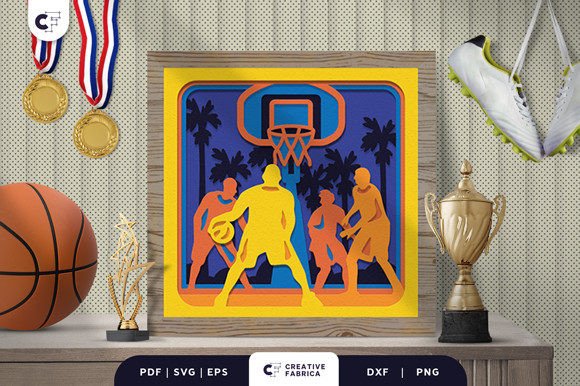 Basketball Game 3D Shadow Box SVG Review