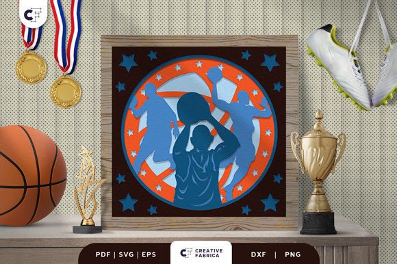 Basketball Player 3D Light Box SVG Review