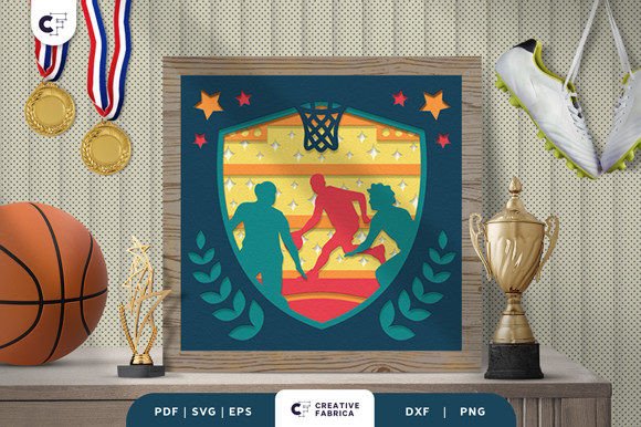 Basketball Player Dribbling 3D Light Box SVG Review