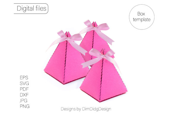 Box Template Box Svg Favor Box Pyramid 3D SVG Shapes