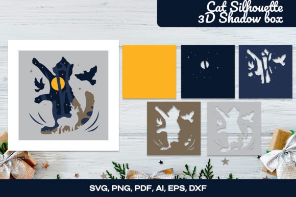 Cat Silhouette 3D Shadow Box: A Visual Upgrade for Bloggers & Digital Publishers