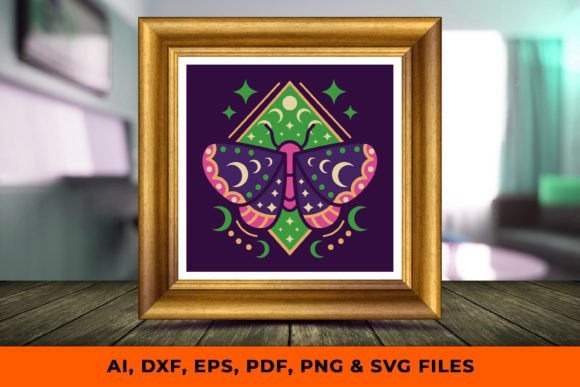 Celestial Moth 3D SVG Shadow Box – Depth, Detail, and Design Potential