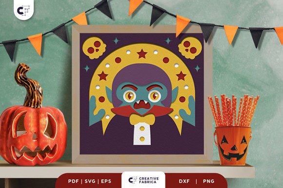 Cute Vampire 3D Paper Cut Light Box Review for Real Embroidery Use