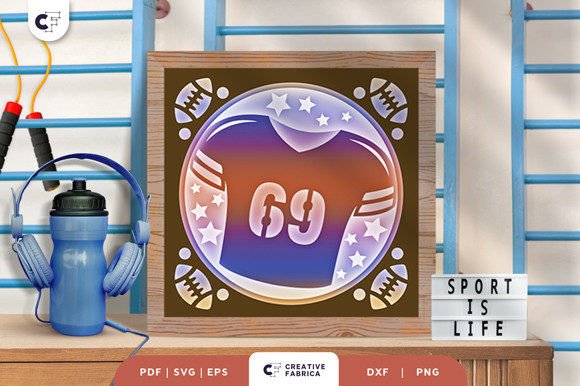 Football 3D Layered Paper Cut SVG for Dynamic Sports-Themed Design Projects