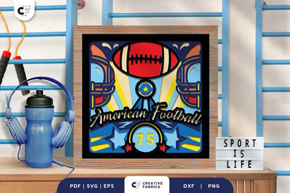 Football Helmet Shadow Box SVG: A 3D Sports Review