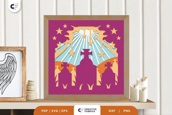 Graveyard Memorial Shadow Box SVG: A 3D Review