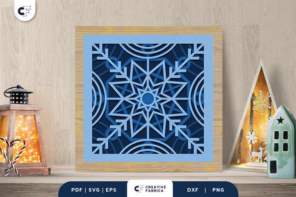 Intricate Snowfall Mandala Light Box: A 3D SVG Winter Review