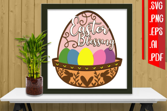Layered Easter Papercut 5 SVG for Shadow Boxes