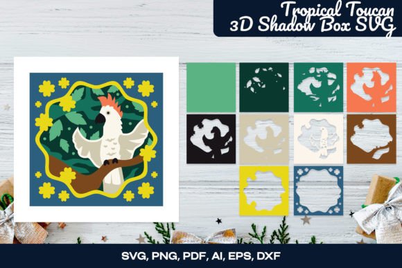 Summer Cockatoos 3D Shadow Box SVG Review