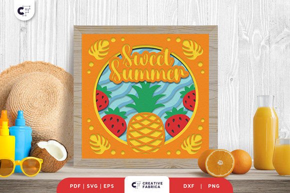 Sweet Summer Pineapple 3D Shadow Box: A Fresh 3D SVG for Summer Branding
