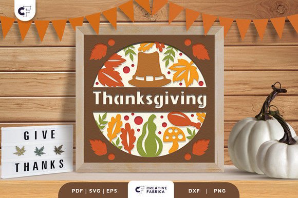Thanksgiving Icon Shadow Box Papercut 3D SVG Review