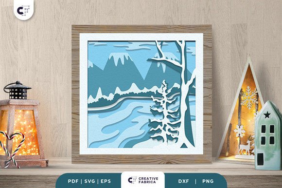 Winter River Forest 3D SVG Review
